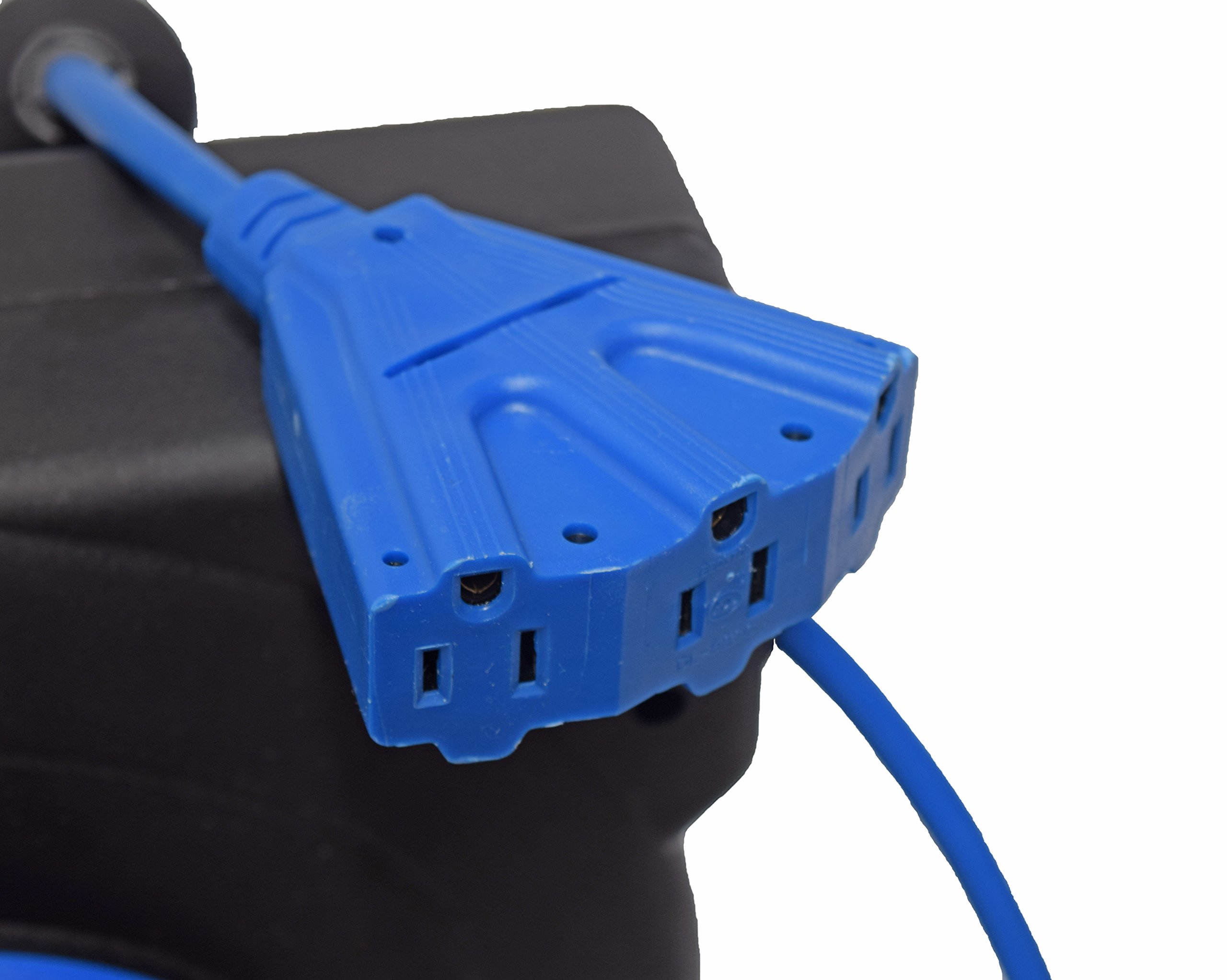 CopperPeak 50 ft Retractable Extension Cord Reel Ceiling or Wall