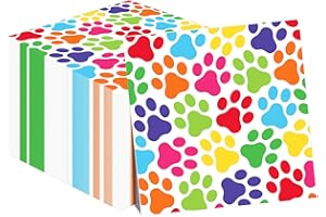 JAJAJUEGOS 40Pcs Dog Print Paper Napkins Dog Paw Print Party Napkins Happy Dog Party Paper for Dog Theme Birthday Party Disposable Paper Napkins Dog Party Decorations