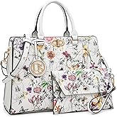 Dasein Women Handbags Purses Ladies Work Purse Satchel Tote Top Handle Shoulder Bags with Matching Clutch