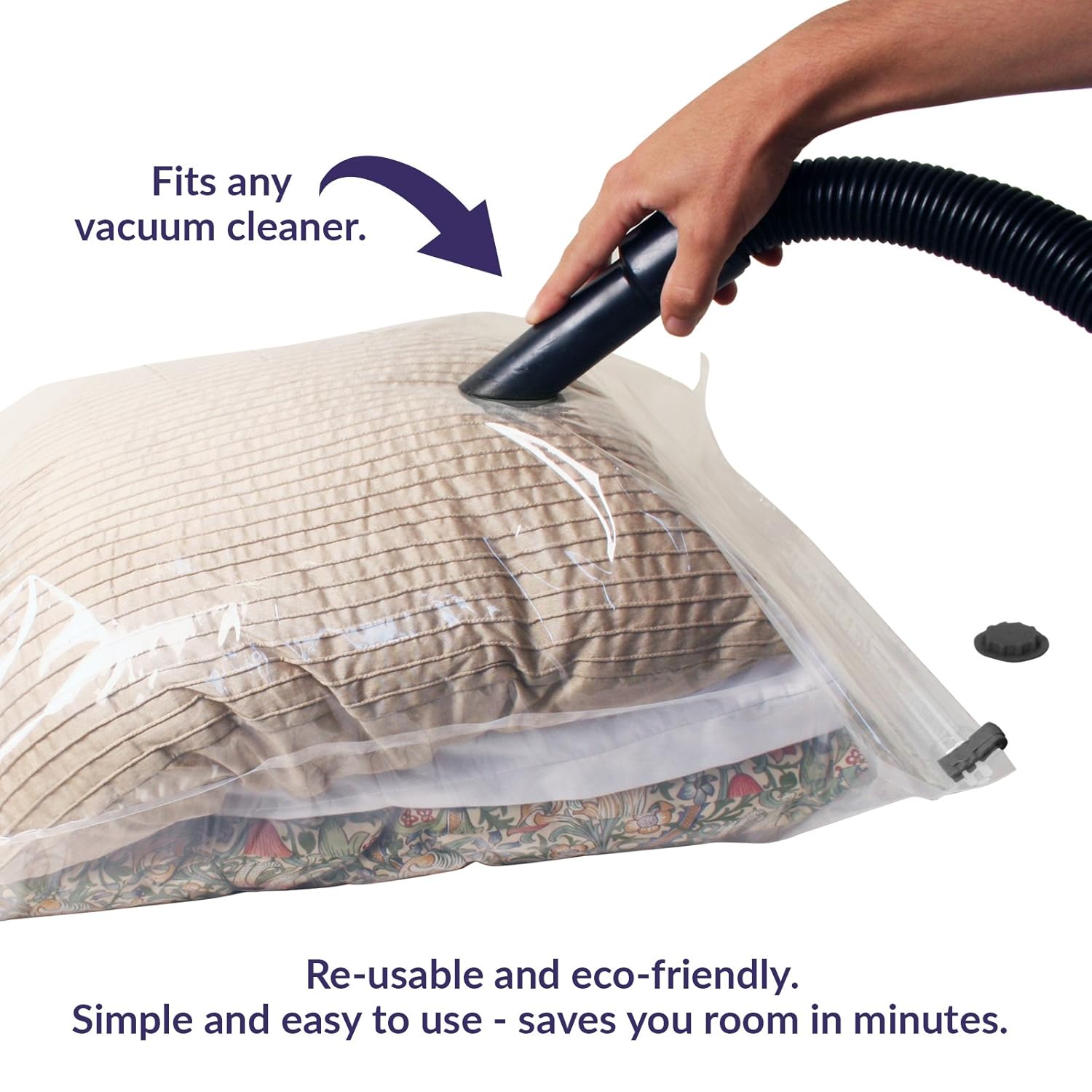 Squeeze eezy Vacuum Bags For Storage Airtight Plastic Space Saver To Seal Clothes Duvets Pillows