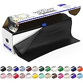 Grandipity Plastic Tablecloth Roll - 54in x 300 Ft. Black Plastic Table Cloths for Parties Disposable with Cutter Box - Cut to Size Disposable Tablecloth Table Cover for Rectangle & Round