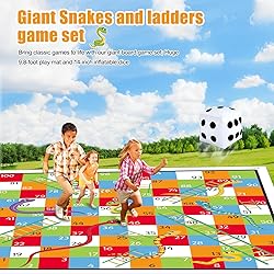 Realspring 9.8 ft Giant Snakes and Ladders Game