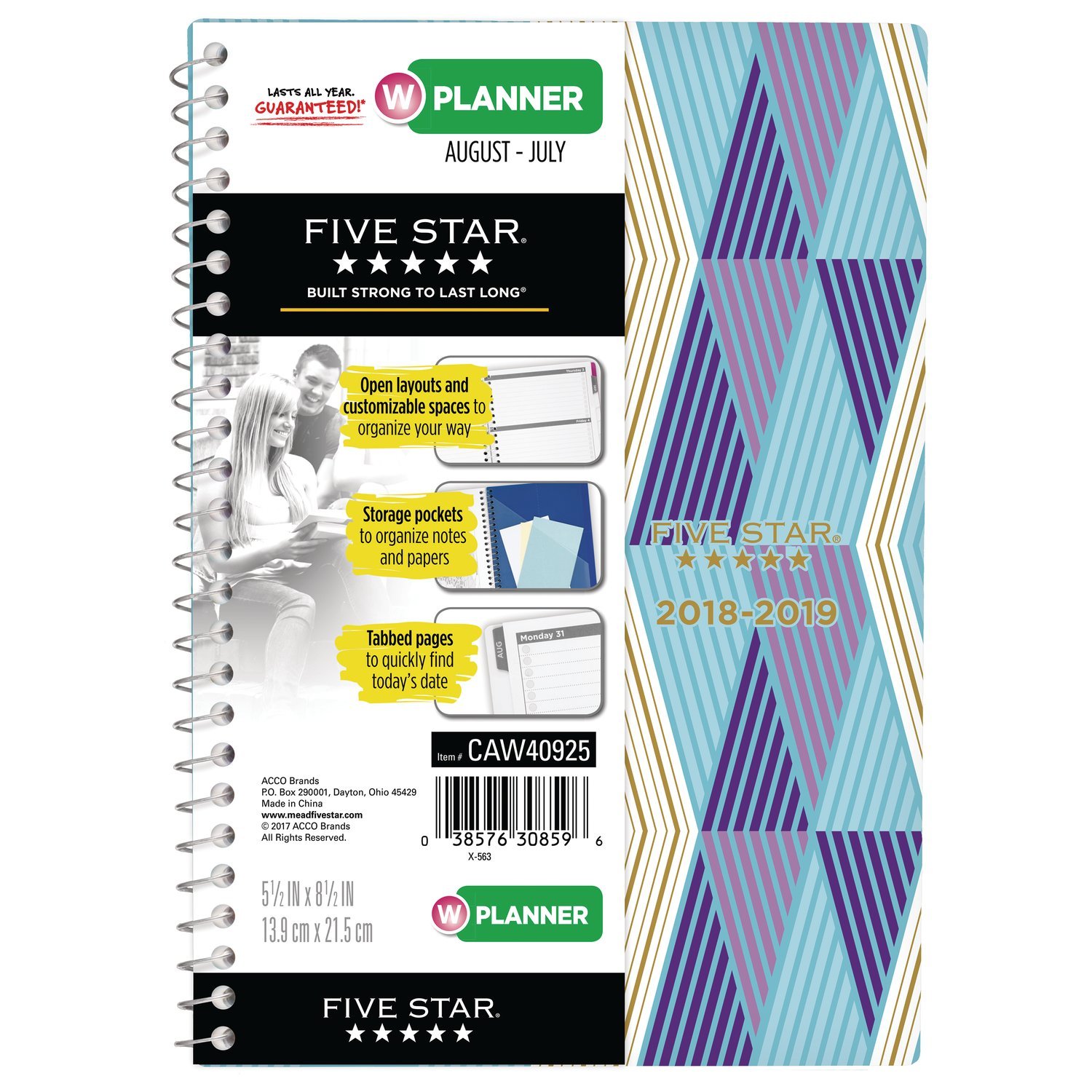 Five Star Student 20182019 Academic Year Weekly & Monthly Planner
