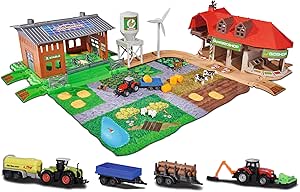Granja Creatix con 5 vehículos (Majorette 2050009)