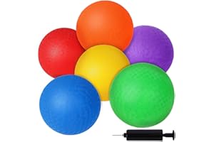 Shindel 6PCS Playground Ball with Air Pump, 5inch Inflatable Dodge Ball for Kids Indoor Outdoor