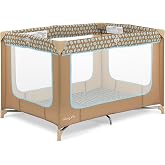 Dream On Me Zodiak Portable Playard, Compact for Travel, Carry Bag, Coffee/Blue