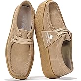 Project Cloud 100% Genuine Leather Womens Shoes - Non-Slip Platform Loafers for Women with Memory Foam Insole - Stylish Oxford Fall Shoes for Women (WALLYCHUNKY,WHEATSDE,8.5) Black Suede