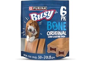 Purina Busy Bone Adult Dog Chew Bone Treats, Original - 6 ct. Pouch