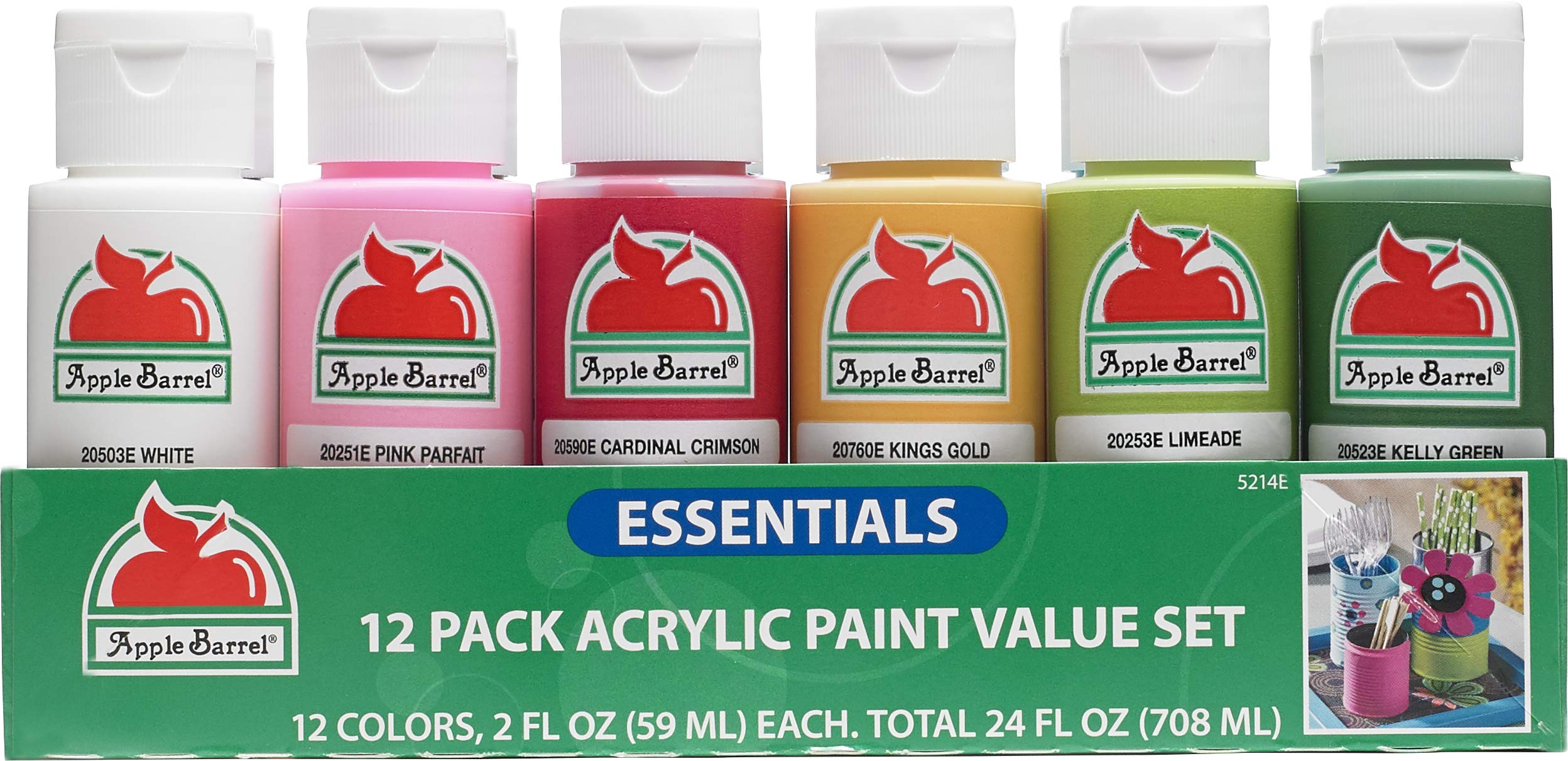 Apple Barrel Acrylic Paint, Multi, 59 ml (Pack of 12)