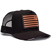 Urban Effort Snapback Trucker Hat | Breathable Mesh Baseball Cap for Men & Women Adjustable Fit American Flag Hat for Casual