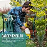 Crystals Heavy Duty Portable Garden Kneeler Stool with Tool Bag view 8