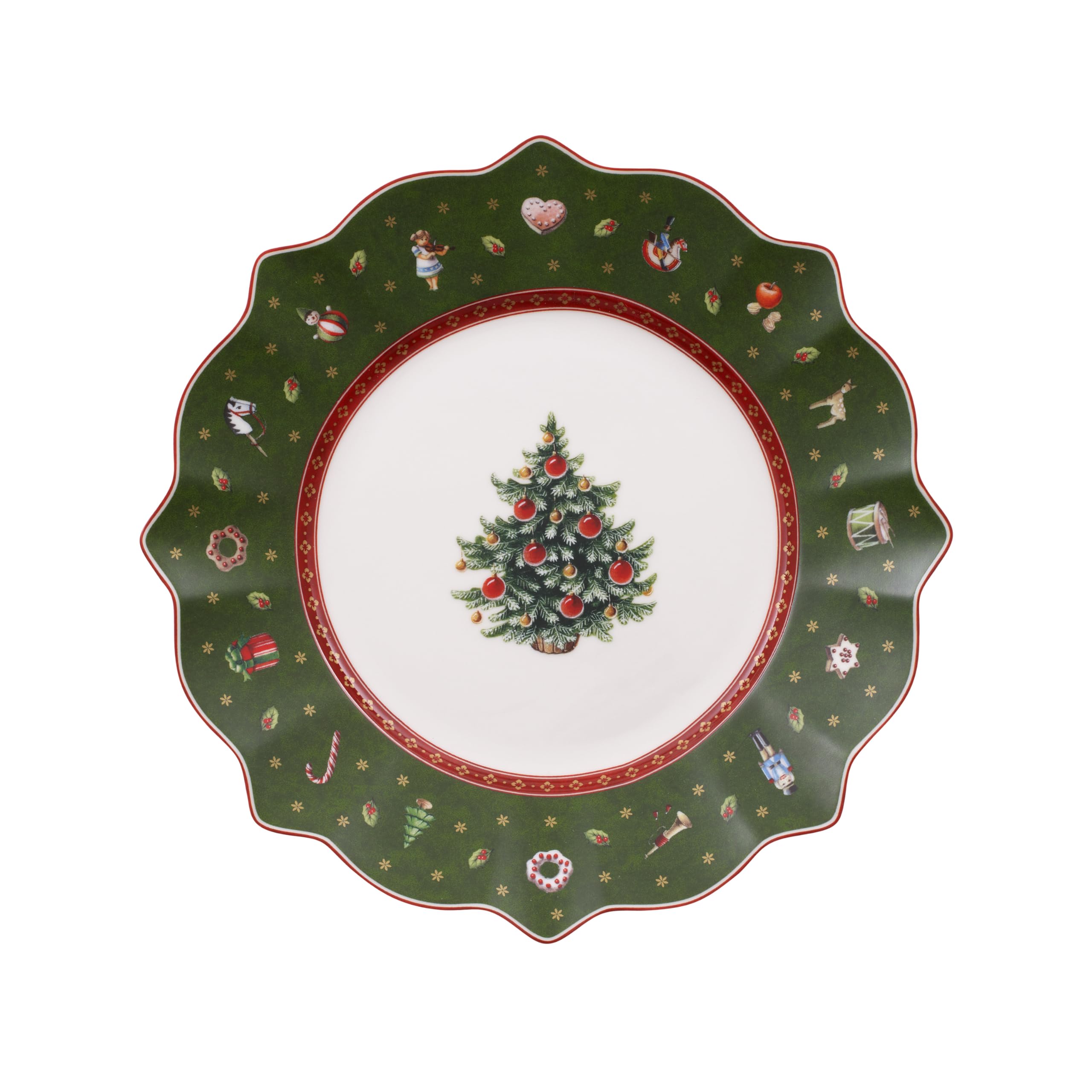 Villeroy & Boch – Toy's Delight Breakfast/Dessert Plate Green,White, Microwave Safe, Christmas, Table, Plate, Premium Porcelain