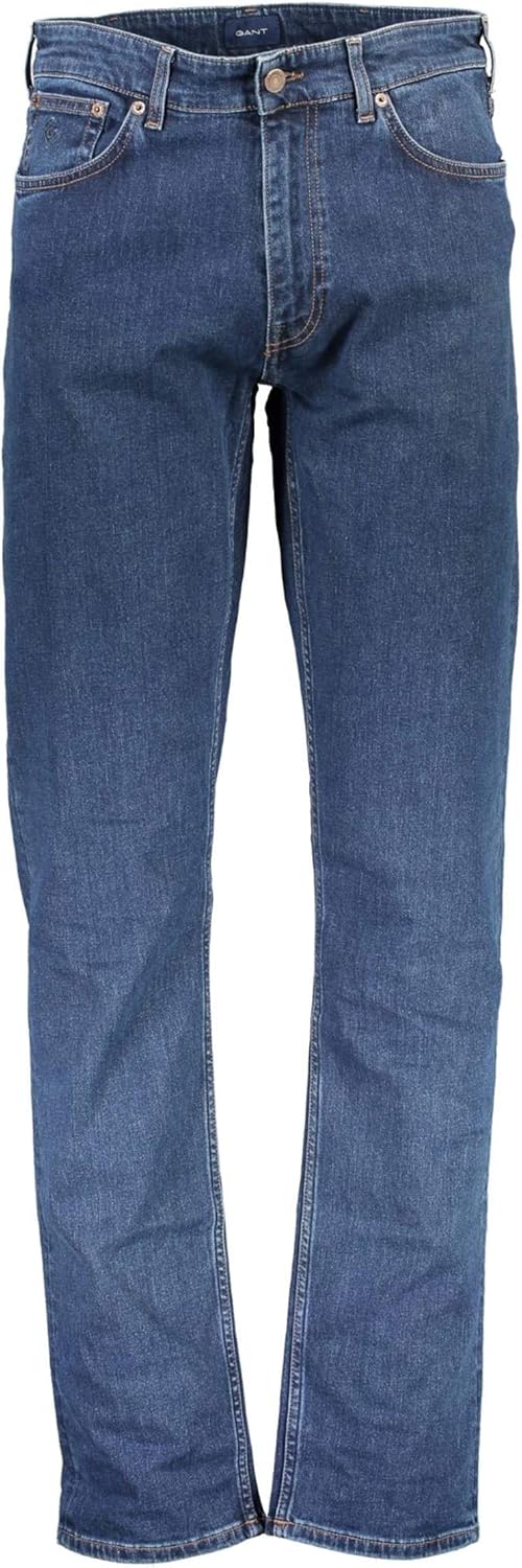 Gant Men's 11 Oz Stretch Cotton Jeans Blue in Size 31W 34L Amazon.co.uk Clothing