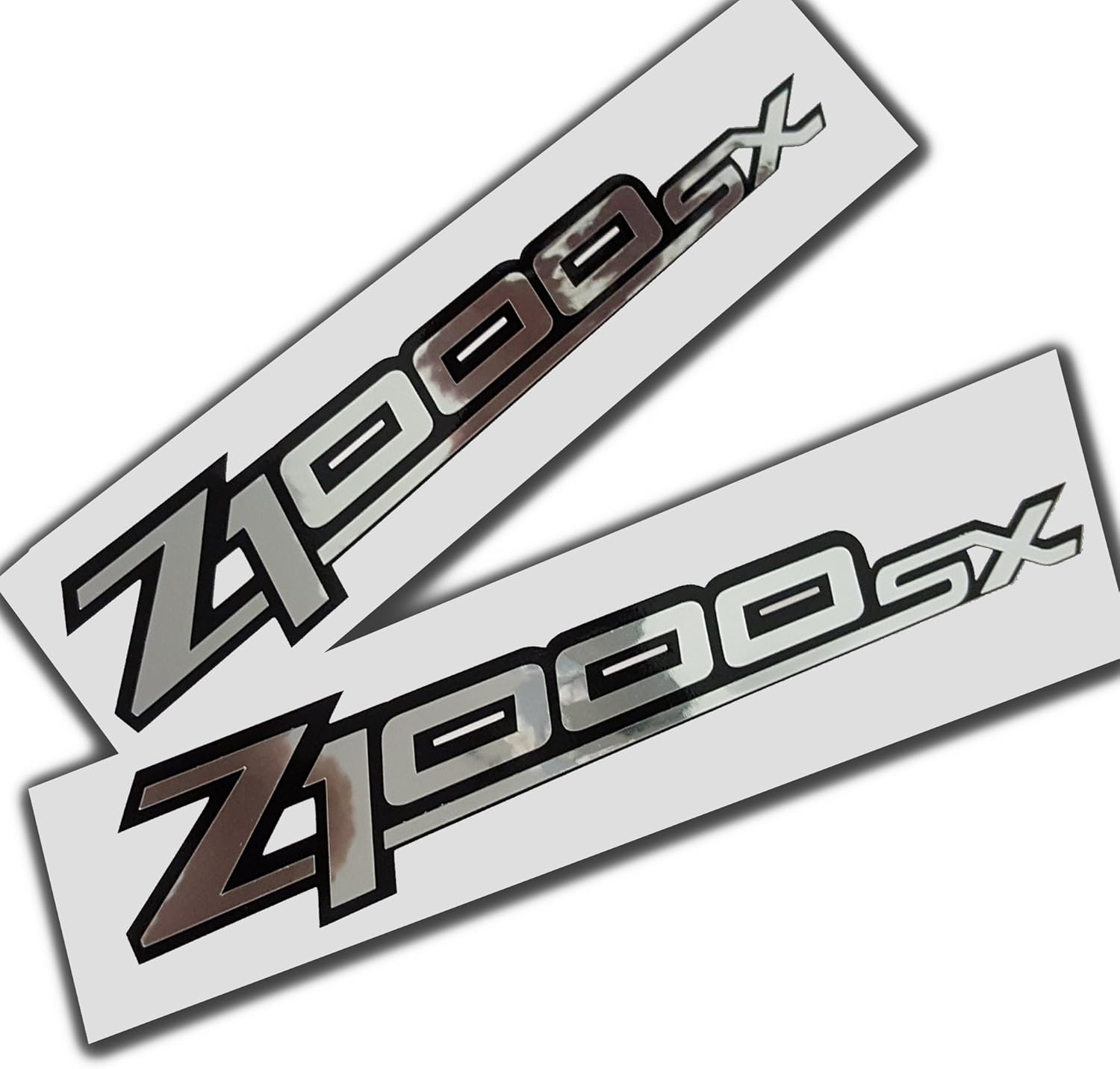 Kawasaki Z1000sx Z 1000 SX Silver chrome on black graphics decals