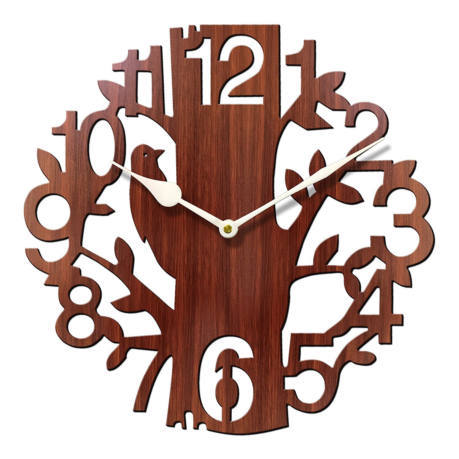 Buy EDEAL Tree Shaped Wall Clock Wood Decorations Housewarming Clocks