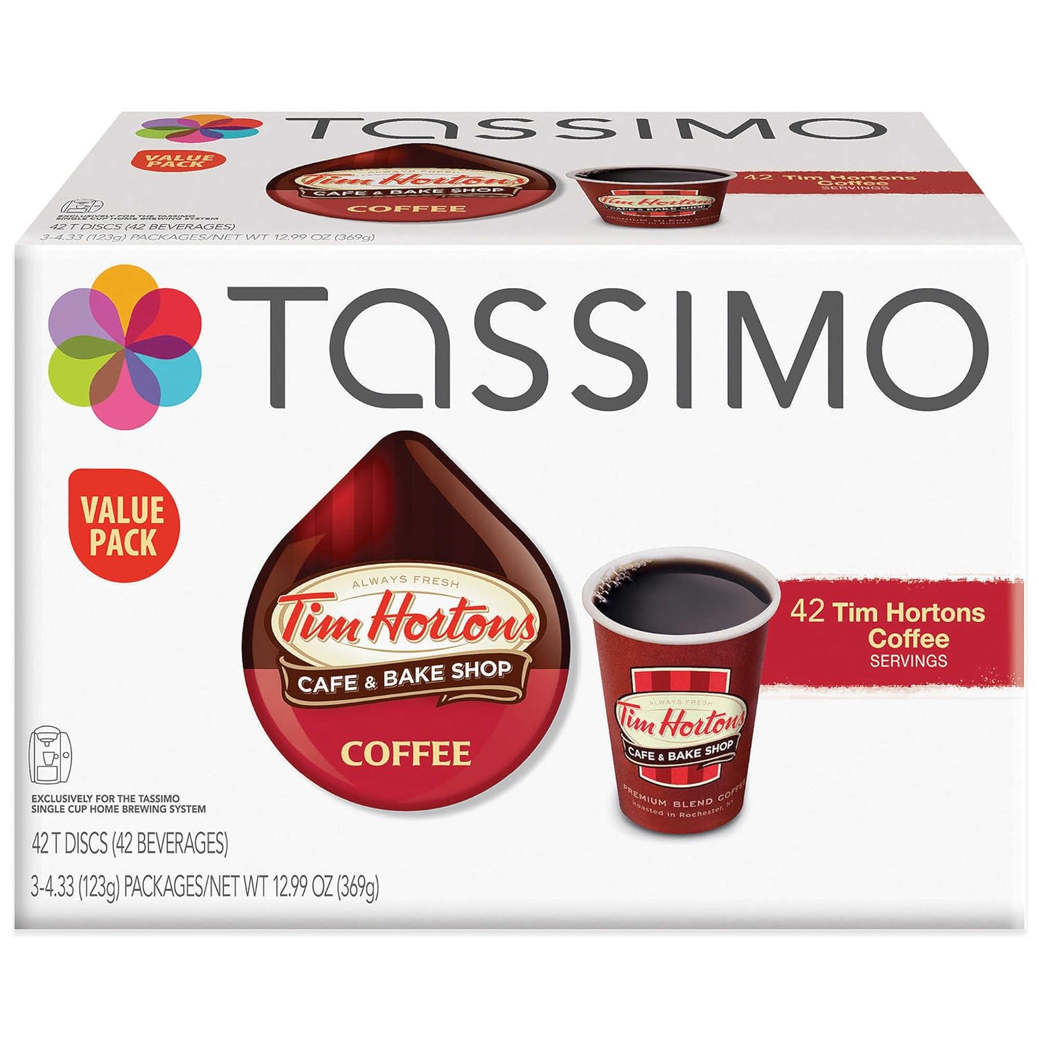 Tim Hortons&trade; 42-Count Coffee T DISCs Value Pack for Tassimo&trade; Beverage System