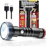Taclight Max LED Rechargeable Flashlight - High Lumen, Ultra Bright, Flash Light - 7000 Kelvin Cree Tactical Flash Light – Compact Flashlights for Camping, Hunting, Home, Survival, Emergencies
