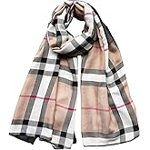 JERLA Women's Scarves Lady Light Soft Fashion Solid Scarf Wrap Shawl plaid scarf