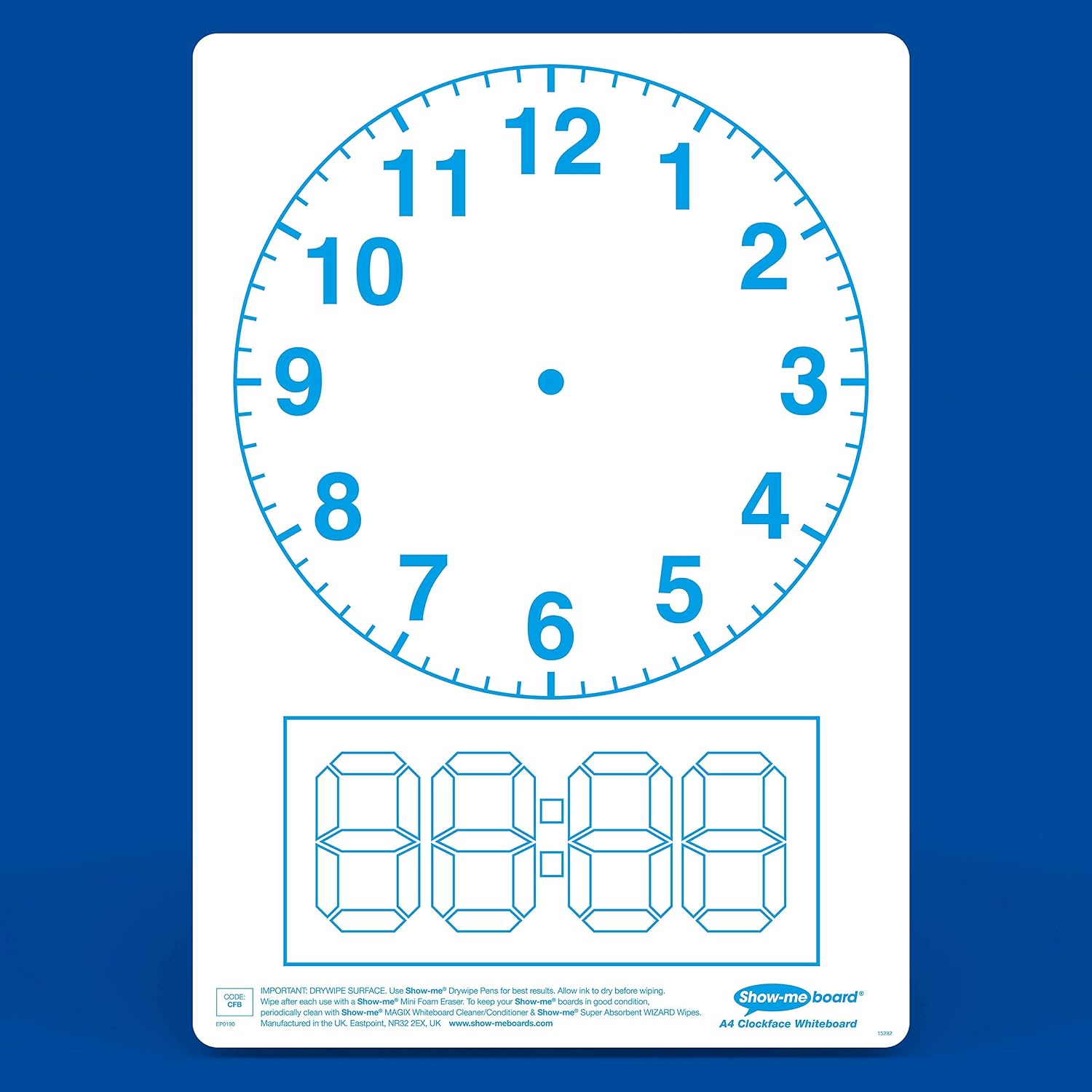 Show Me Clock-Face Drywipe Board 302-Piece Bulk Box - Image 4