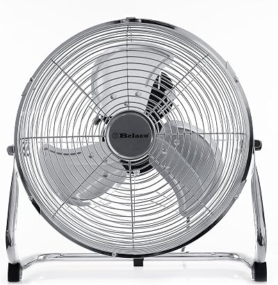 Belaco 12 Inch Metal Floor Fan High Velocity Chrome BELF-30 3 Speed