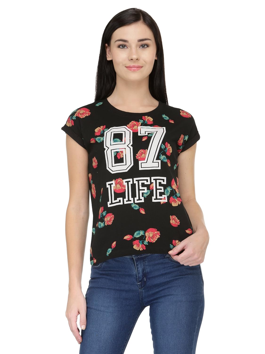 unshackled women's solid t-shirt