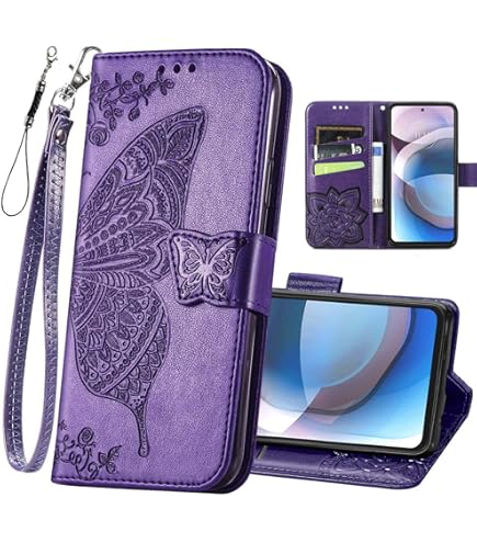 Asuwish Phone Case For Moto One 5G/One5G UW/Moto G 5G Plus Wallet Cases With Tempered Glass Screen Protector Leather Slim Flip Cover Card Holder Stand Cell Motorola One Lite XT2075-1 Women - View #5