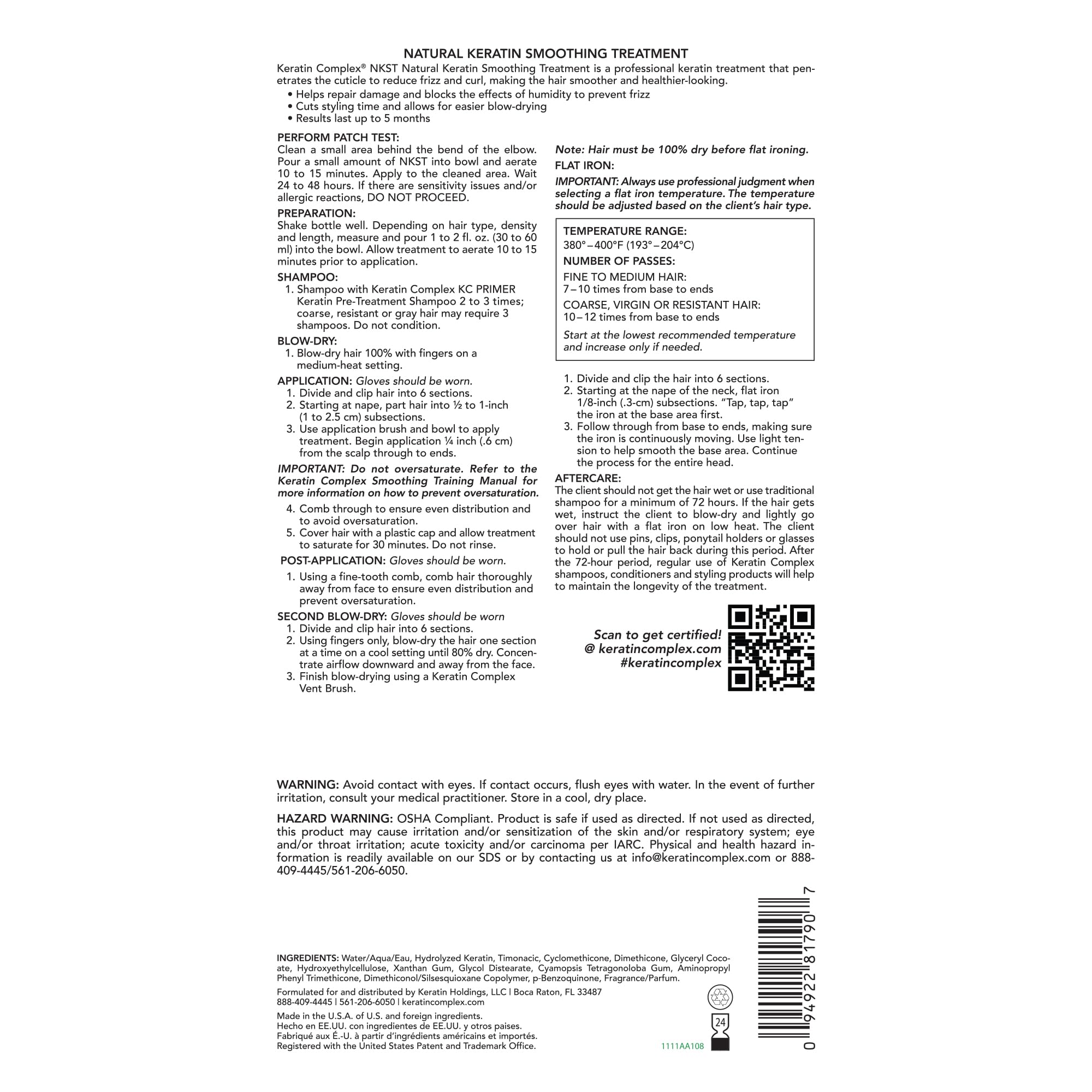 NKST Natural Keratin Smoothing Treatment System