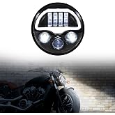 VEISUTOR LED Headlight for Polaris Indian Motorcycle, Replace#2882517 | Headlamp w/DRL High Low Beam for Scout, Scout Bobber Rogue Sixty Models &amp; More 15-24, Head Light, Front Light, Plug &amp; Play