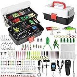 ﻿3 Layers Fishing Tackle Box, 213Pcs Fishing
