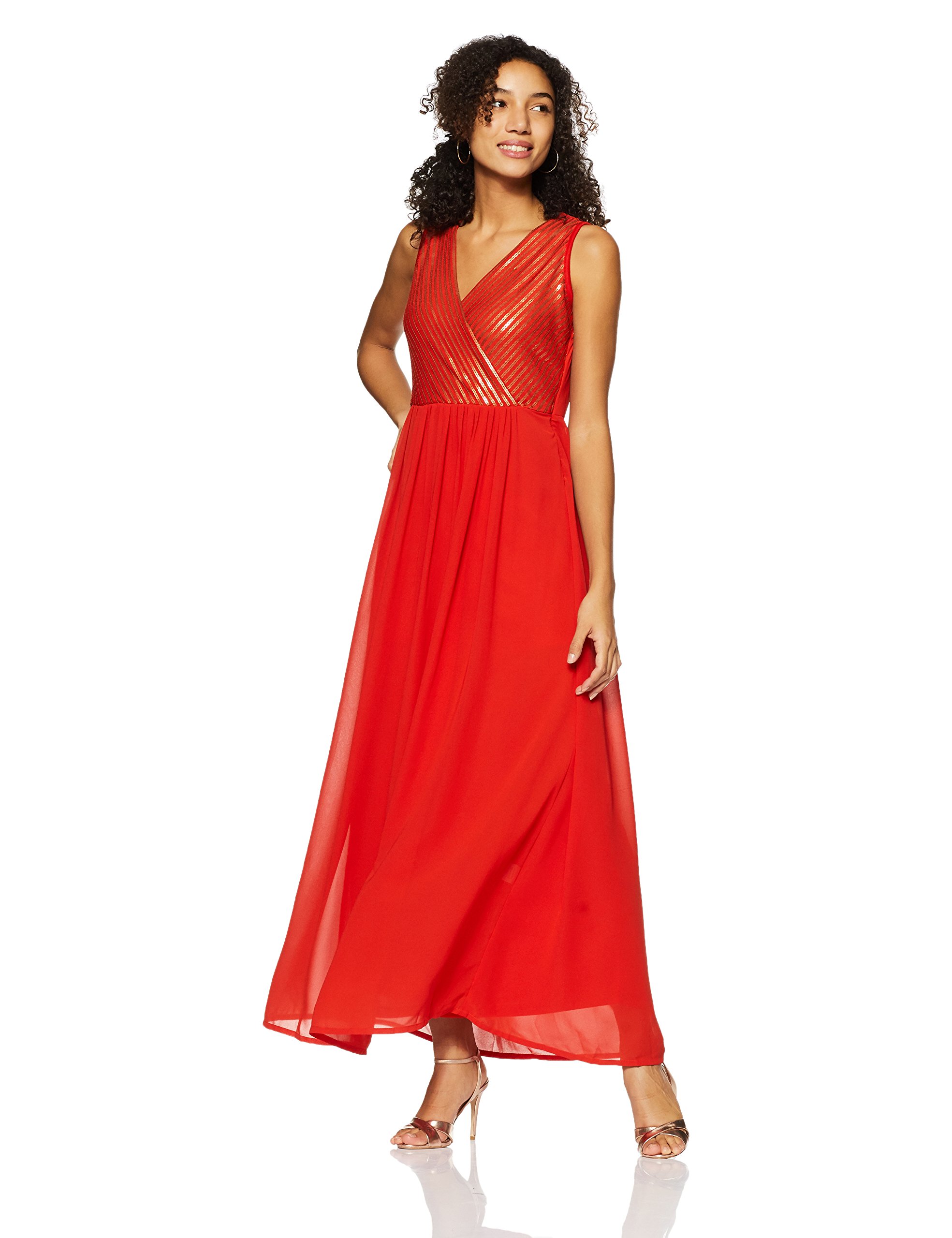 knee length dresses for ladies Kilentar Desi Beaded Fringe Maxi Dress – KÍLÉNTÁR main image 0
