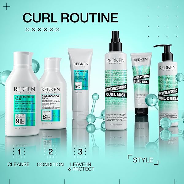 REDKEN CURL REFRESHING SPRAY FOR CURLY AND COILY HAIR – HYDRATES & DEFINES UP TO 7TH-DAY CURLS, SILICONE-FREE