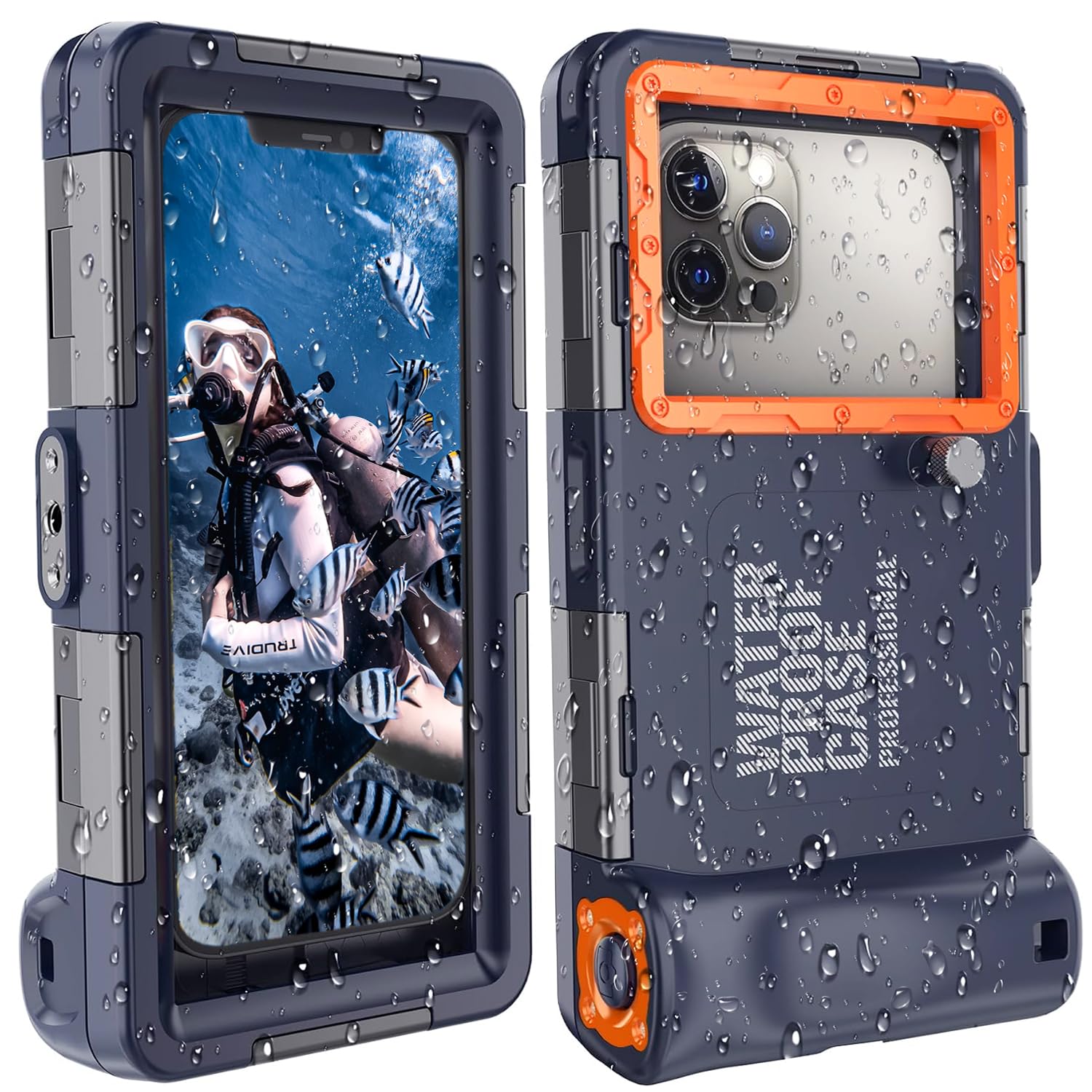 Photo 1 of 2025 Underwater Phone Cases for Snorkeling, Waterproof Phone Case for Phone 17/16/15/14/13/12Pro Max for Galaxy S25/S24/S23/S22/S21,Scuba Underwater Photo Video(Black)
