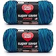 Red Heart Super Saver Jumbo Macaw Yarn - 2 Pack of 283g/10oz - Acrylic - 4 Medium (Worsted) - 482 Yards - Knitting/Crochet