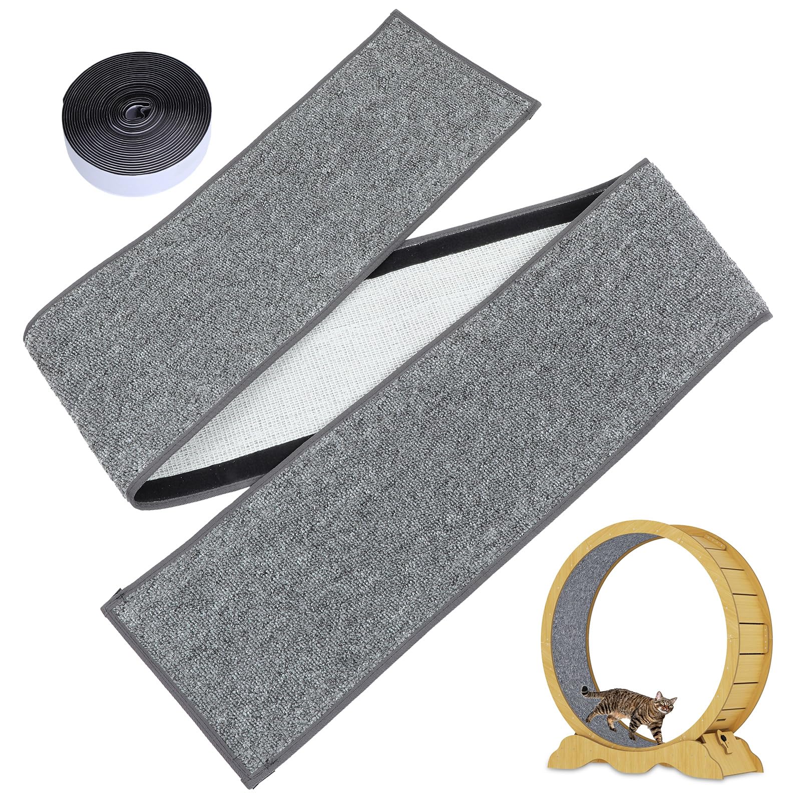 FRCOLOR Cat Exercise Wheel Mat Replacement Non-Slip Felt Scratch Pad for Cat Running Wheel Cushion Noise-Reducing Mat for Small Pet Exercise Toys