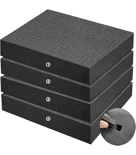 IZO All Supply Polyurethane Foam Padding - 3 Pack 24x72 CertiPUR-US Charcoal Foam