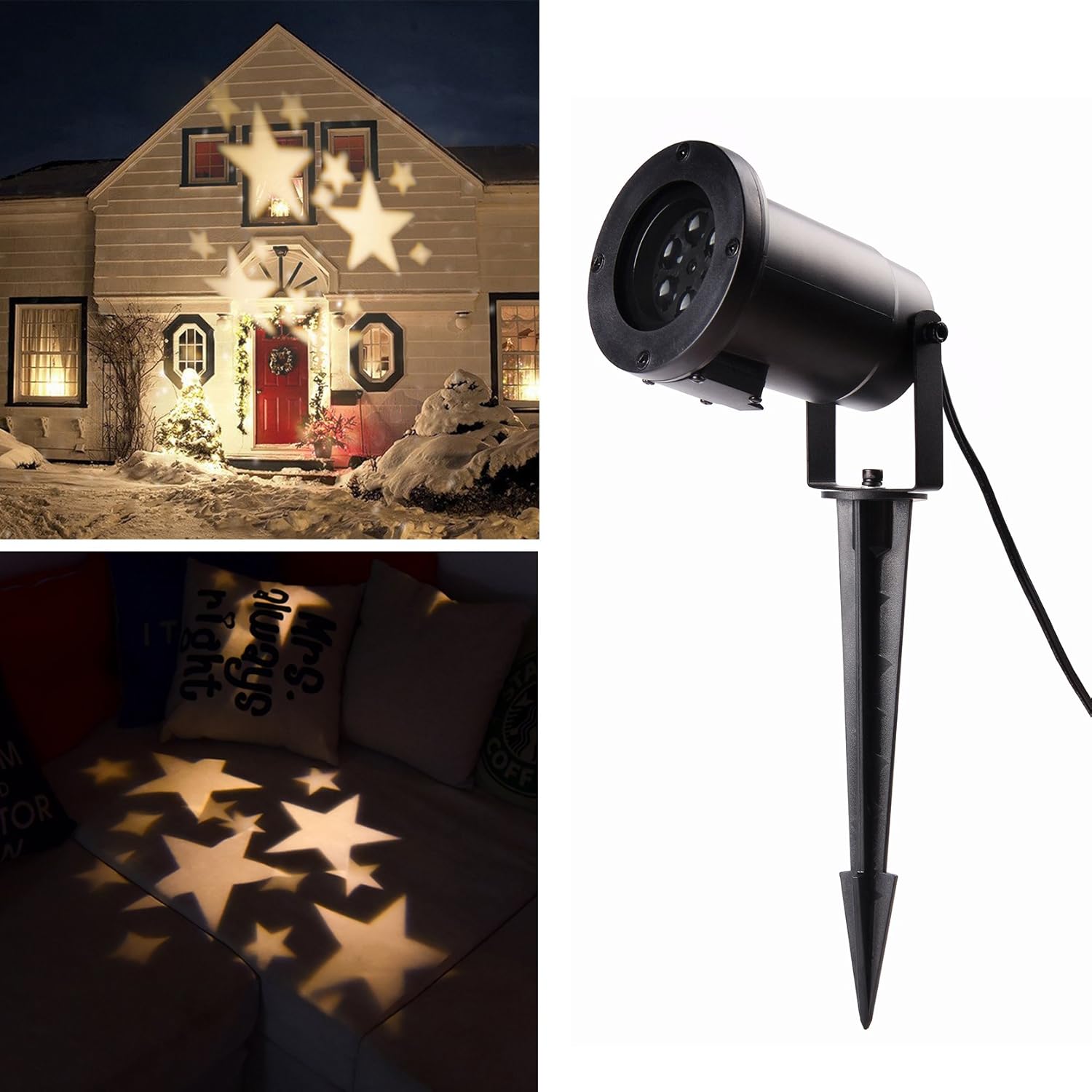 lampara proyector de estrellas