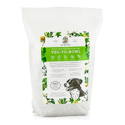 Dr. Harvey's Veg-to-Bowl Dog Food, Human Grade Dehydrated Base Mix for Dogs, Grain Free Holistic Mix