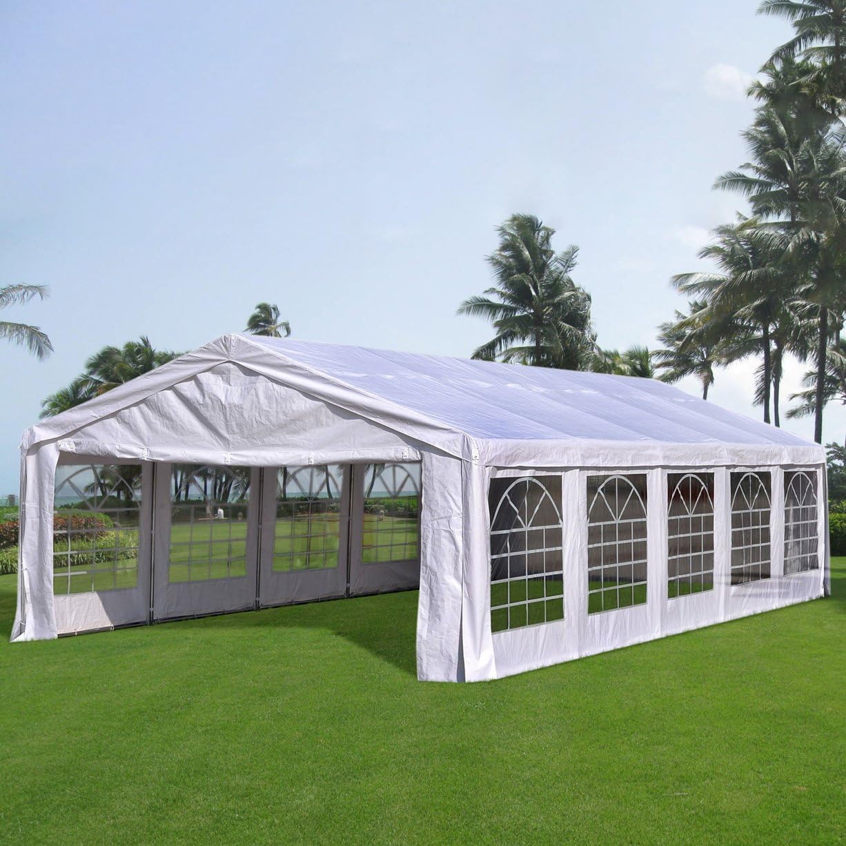 Quictent 6X10M (20X32FT) Upgraded Galvanised Heavy Duty Marquee Wedding