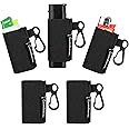 Retractable Lighter Holder Keychain with Belt Clip, Elastic Lighter Leash Classic Lighter Cover, Double Clip for Convenience,Retract Extension 24", Fits for BIC Classic Lighter,Pack of 4