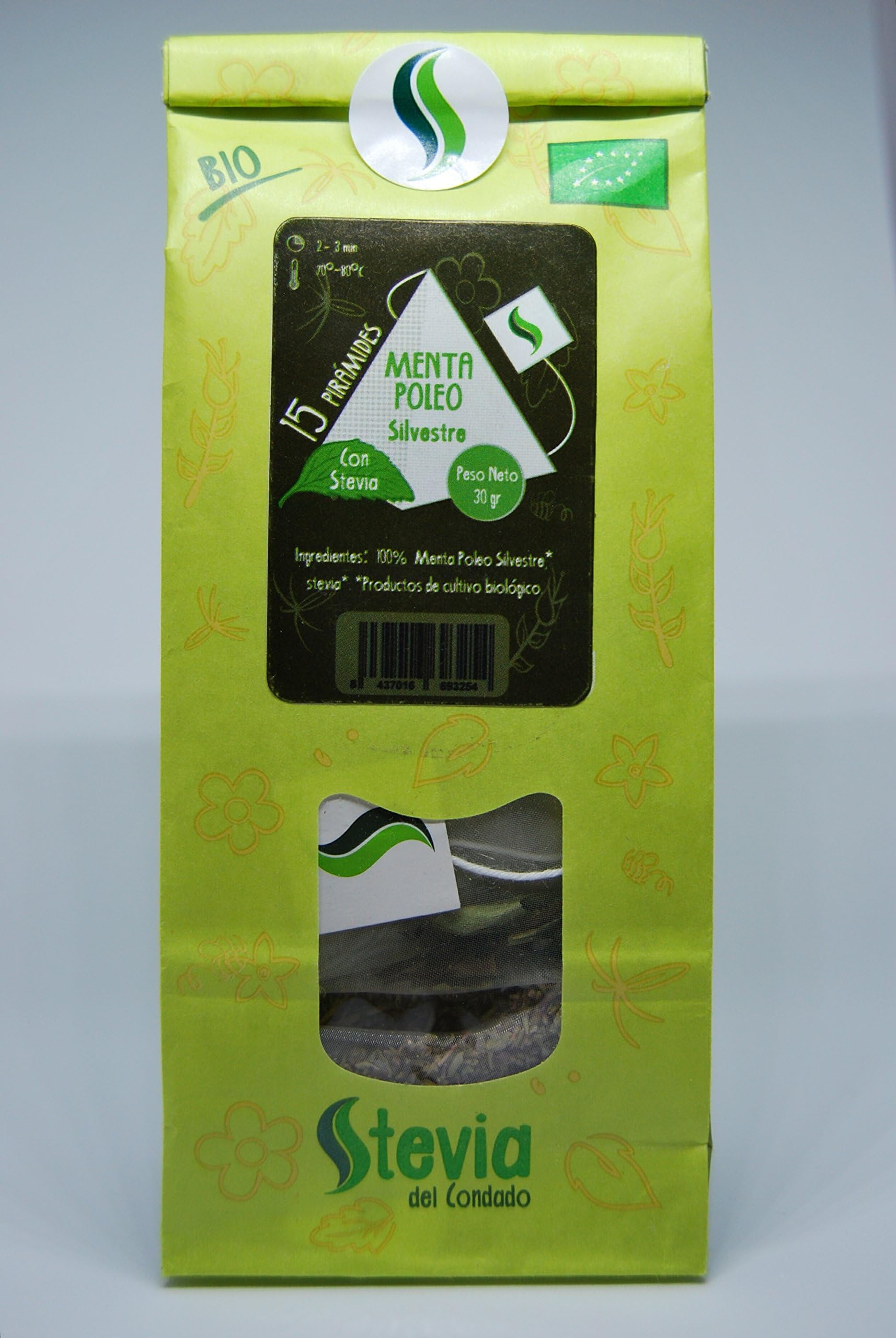 Poleo Menta Silvestre con Stevia BIO | 15 Pirámides
