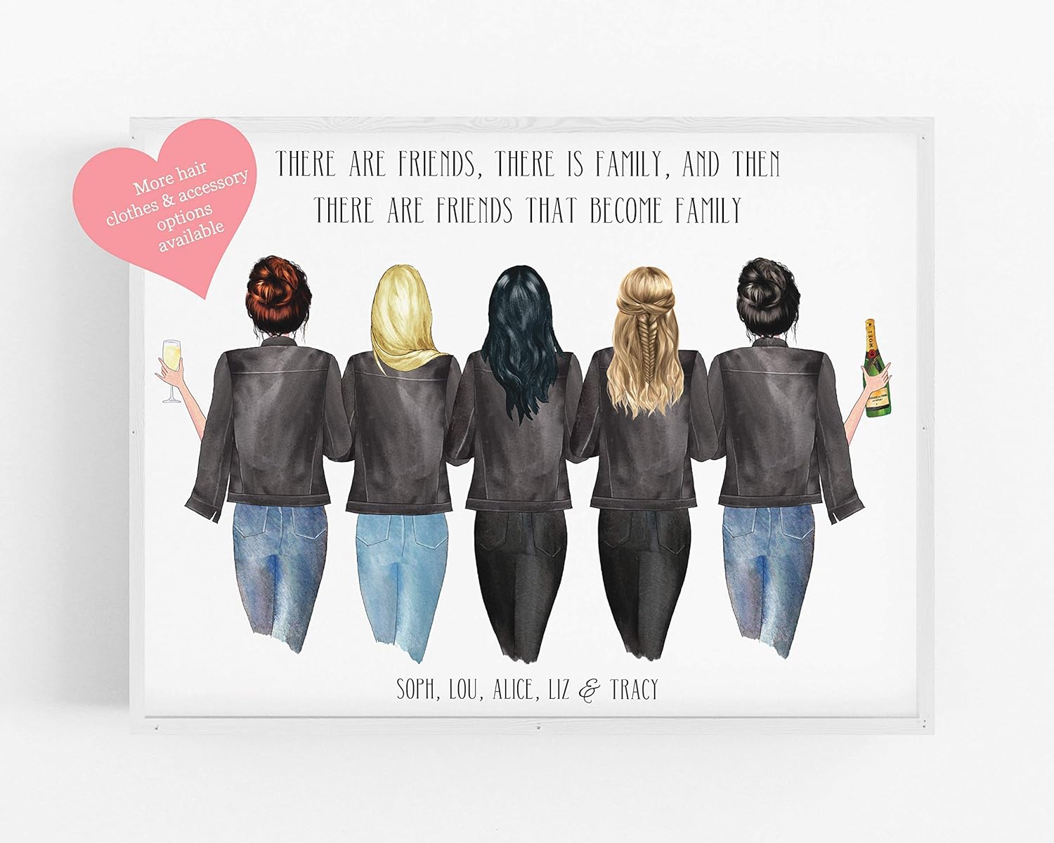 Personalised Friends Gift,Group Friendship Present,Best Friends