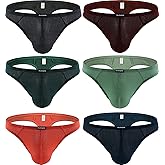 Hanhepee Men's Soft T-back Thong Underwear Mens breathable Stretch Low Rise Panties Hipster Underwear