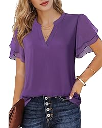 Lotusmile Women's Dressy Puff Sleeve Tops for