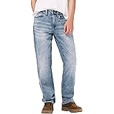 Buffalo David Bitton Mens Relaxed Straight Leg Driven Jean with Stretch Fabric