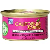 California Scents Spillproof Organic Air Freshener, Coronado Cherry, 1.5 Ounce Canister (Pack of 4)