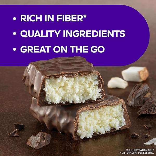 ATKINS ENDULGE CHOCOLATE COCONUT BAR, DESSERT FAVORITE, HIGH IN FIBER, 1G SUGAR, 16 COUNT