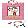 Melissa & Doug Natural Play: Play, Draw, Create Reusable Drawing & Magnet Kit – Princesses (54 Magnets, 5 Dry-Erase Markers) - FSC Certified