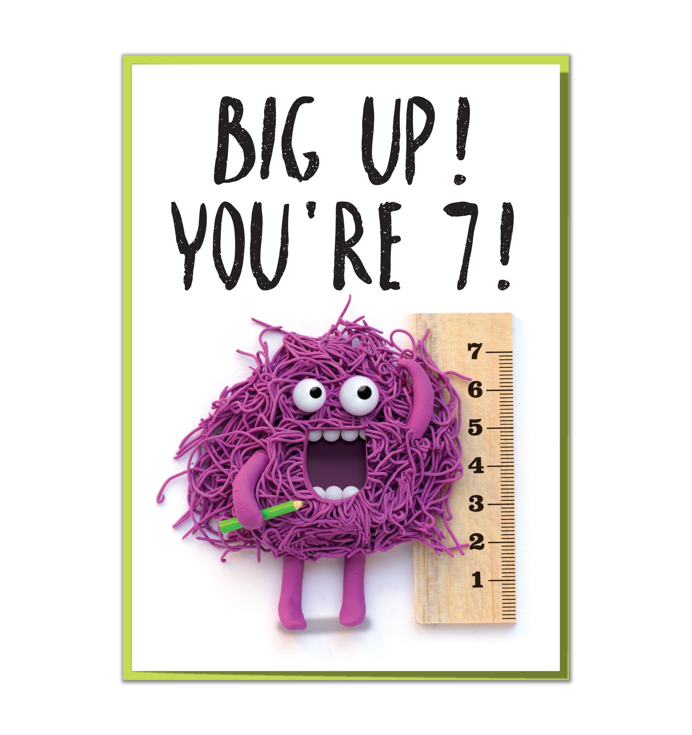 "Big Up! You're 7!" Fun 7th Birthday Card