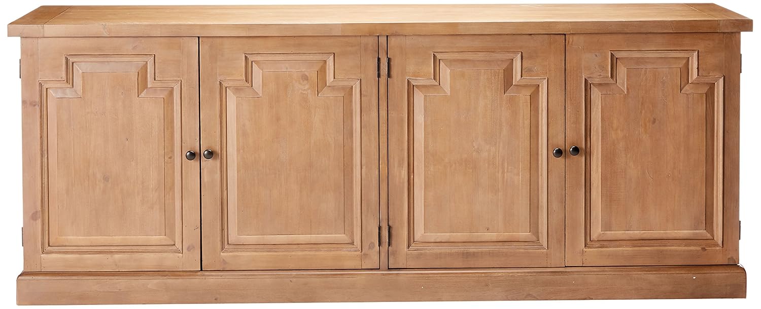 Florence Server with Raised Panels and Nested Drawers Rustic Smoke