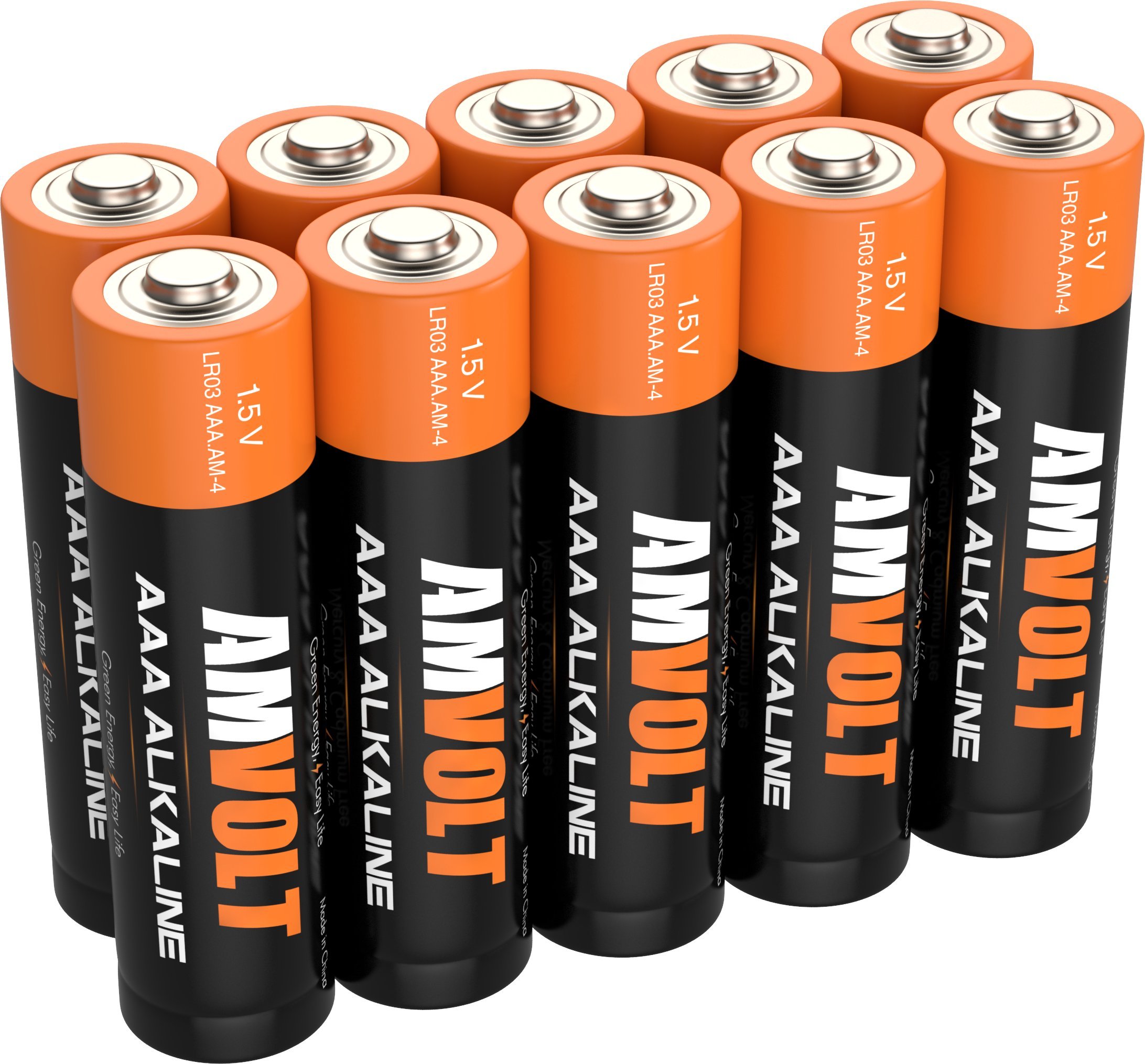 28 Pack AmVolt AAA Batteries [Ultra Power] Premium LR3 Alkaline Battery